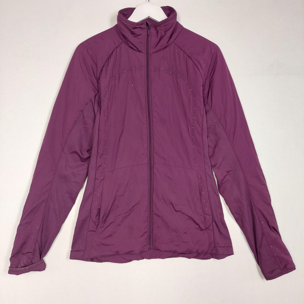 Lululemon Fluff Off Jacket Purple Primaloft Insulated Running Full Zip Size 12
